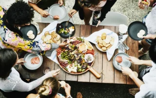 Outdoor dinner party